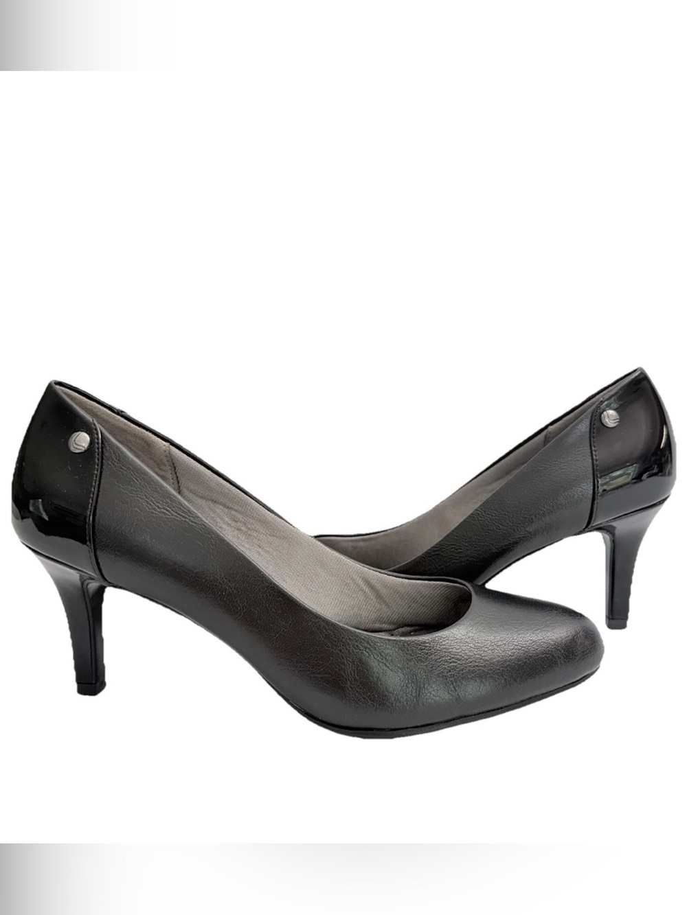 LifeStride Black Pumps 8.5M Soft System Flex Round Toe Comfort Career Heels New